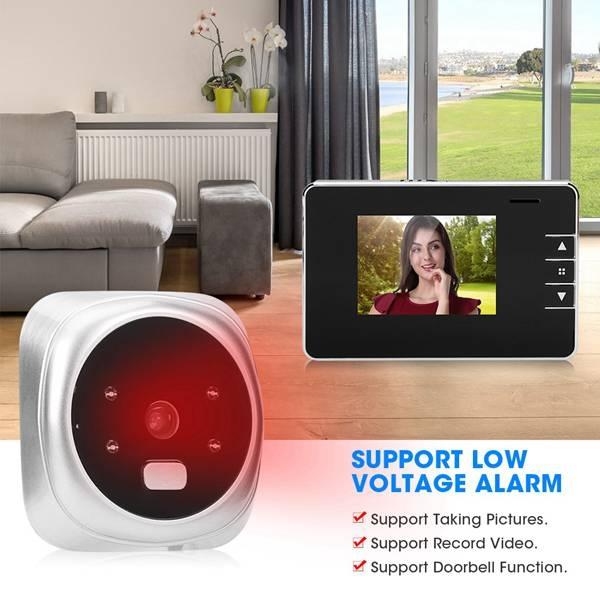 2.8 Screen Digital Peephole Door Bell With 0.3Mp Camera Smart Doorbells