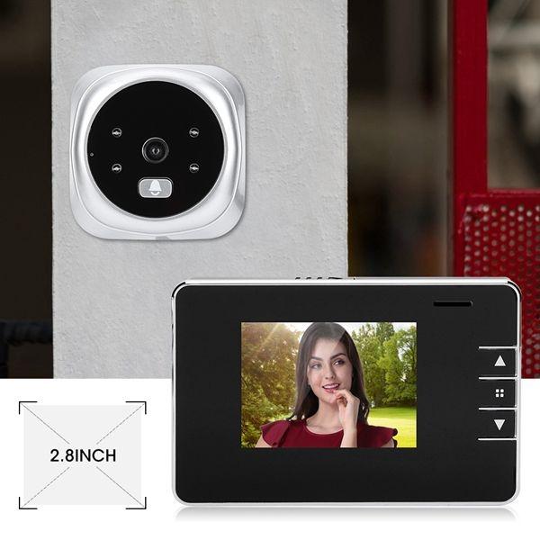 2.8 Screen Digital Peephole Door Bell With 0.3Mp Camera Smart Doorbells