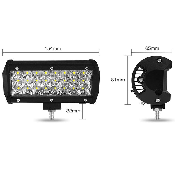 7 Inch 18W 1800Lm 3 Row Led Strip Light Working Refit Off Road Vehicle Lamp Roof Led Car Lights