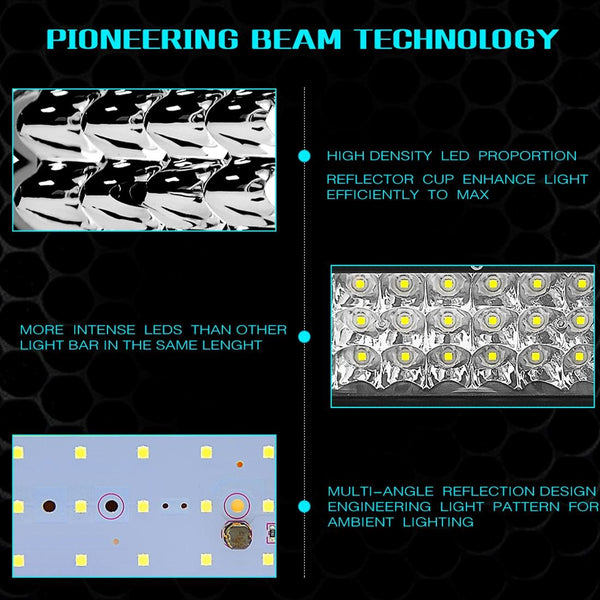 7 Inch 18W 1800Lm 3 Row Led Strip Light Working Refit Off Road Vehicle Lamp Roof Led Car Lights