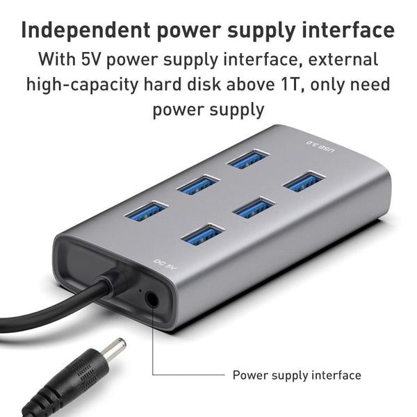 7 Port Usb 3.0 Hub With 80Cm Cable Usb Cables Hubs & Adapters