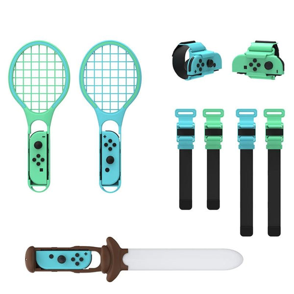 7 In 1 Sports Set For Nintendo Switch Lightsaber Leg Strap Tennis Racket Wrist Controllers & Attachments