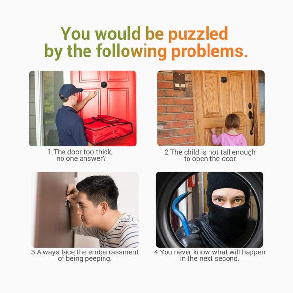 2.4 Digital Door Viewer With Night Vision Tf Card Slot Photo & Video Capture Smart Doorbells