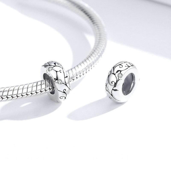 925 Sterling Silver Silicone Spacer For Bracelets Charms & Pendants