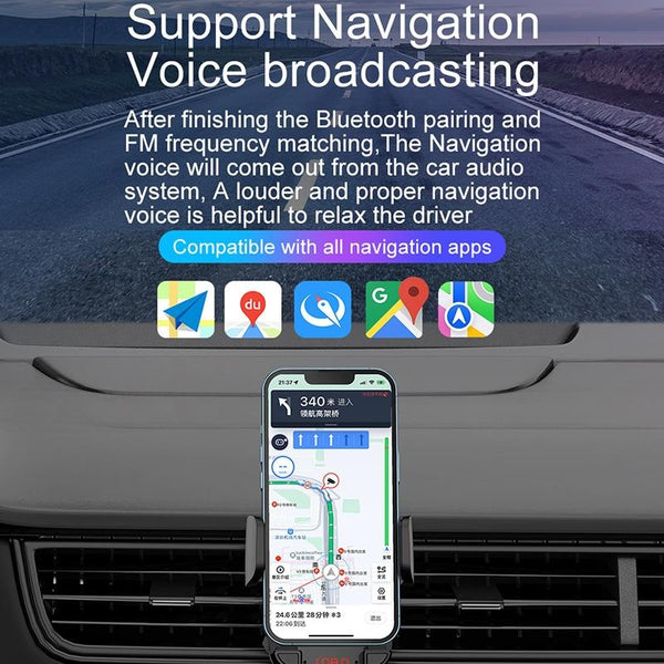 Bluetooth 5.0 Car Mp3 Player Fm Transmitter & Phone Holder Ipods & Mp3 Players