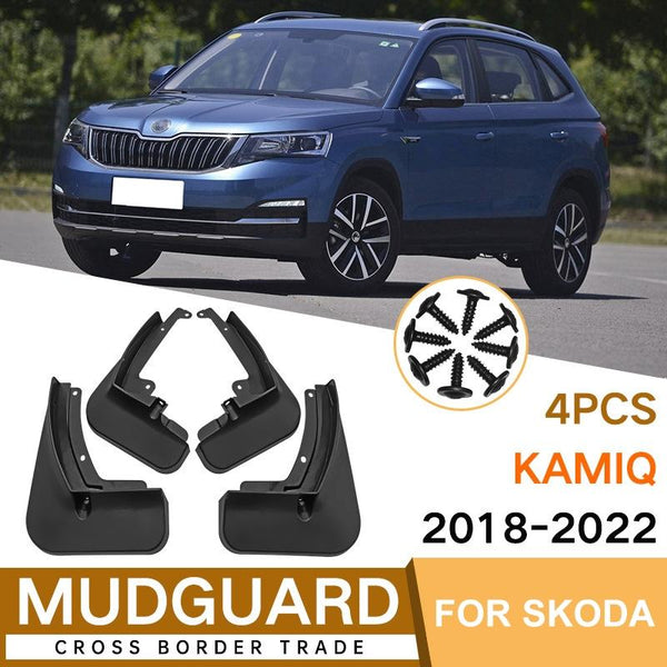 For Skoda Kamiq 2018 2022 4Pcs / Set Car Auto Soft Plastic Splash Flaps Fender Guard Fenders & Mud Guards