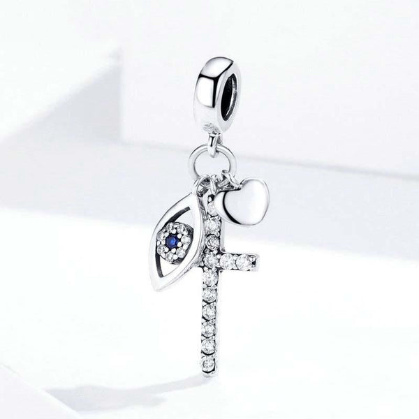 925 Sterling Silver Cross Charm For Diy Bracelets Charms & Pendants