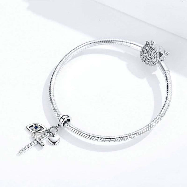 925 Sterling Silver Cross Charm For Diy Bracelets Charms & Pendants