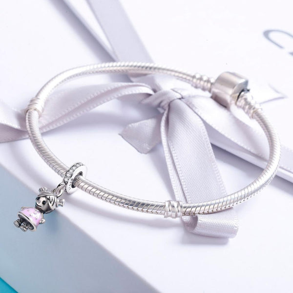 925 Sterling Silver Bead Bracelet / Necklace Accessory Charms & Pendants