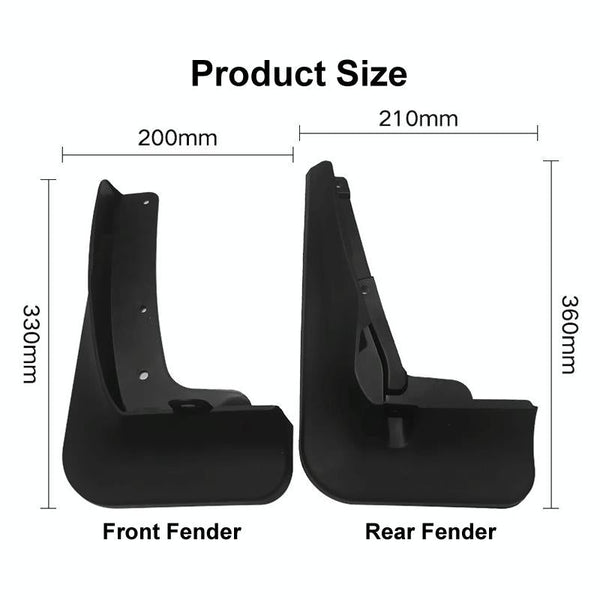 For Toyota Highlander 2021 2022 4Pcs / Set Car Auto Soft Plastic Splash Flaps Fender Guard Fenders & Mud Guards