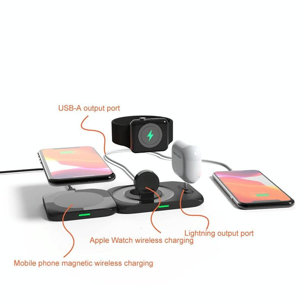 4 In 1 Wireless Charger For Iphone Watch Airpods Chargers & Cradles