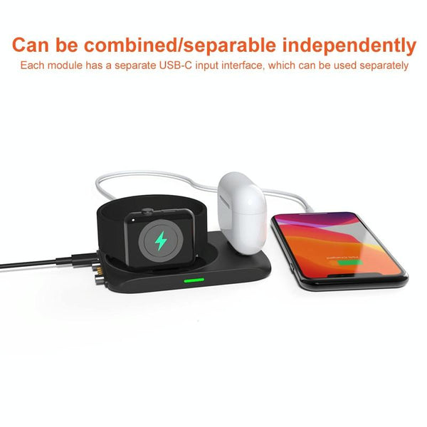 4 In 1 Wireless Charger For Iphone Watch Airpods Chargers & Cradles