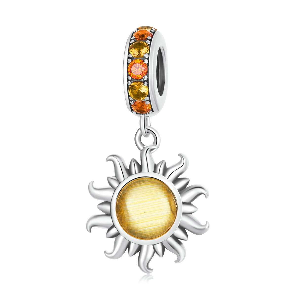 925 Sterling Silver Sun Pendant For Diy Bracelets & Necklaces Charms & Pendants