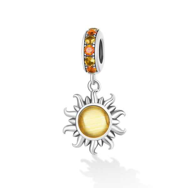 925 Sterling Silver Sun Pendant For Diy Bracelets & Necklaces Charms & Pendants