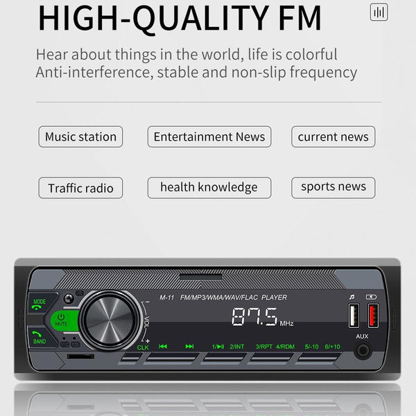 Bluetooth Car Mp3 Player Fm Radio Tf Card Mobile Phone Interconnection M11 Ipods & Mp3 Players