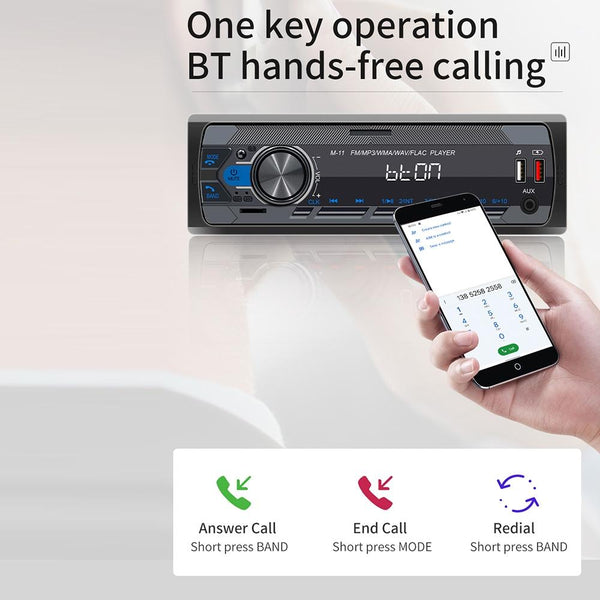 Bluetooth Car Mp3 Player Fm Radio Tf Card Mobile Phone Interconnection M11 Ipods & Mp3 Players