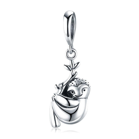 925 Sterling Silver Sloth Bead For Diy Bracelets Charms & Pendants