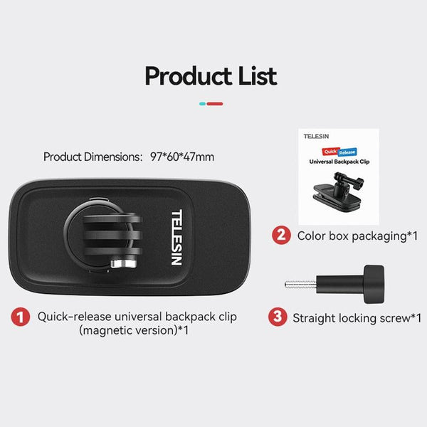 Universal Magnetic Backpack Mounting Bracket Quick Release For Audio And Video Use Other Camera & Photo Accs