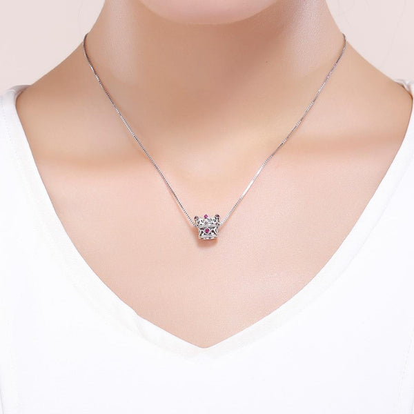 925 Sterling Silver Red Crown Beads For Diy Bracelets Charms & Pendants