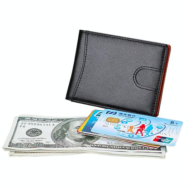 Mini Crazy Horse Leather Rfid Wallet Antimagnetic Wallets