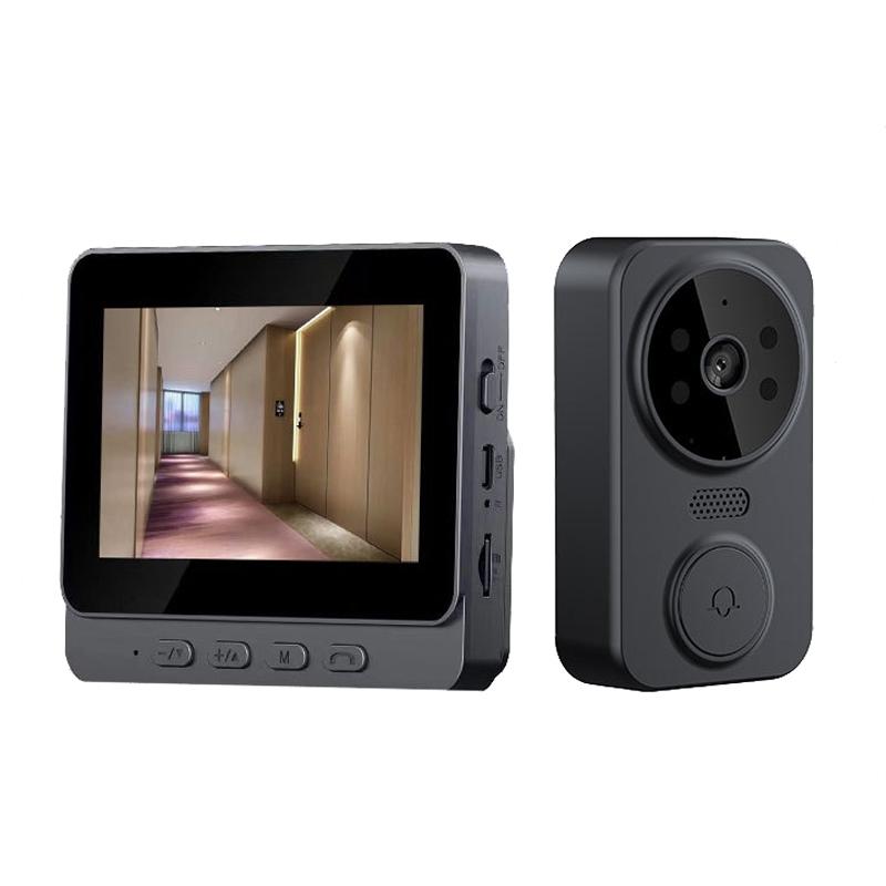 2.4G Wireless Doorbell With 4.3 Ips Screen And Night Vision Camera Smart Doorbells