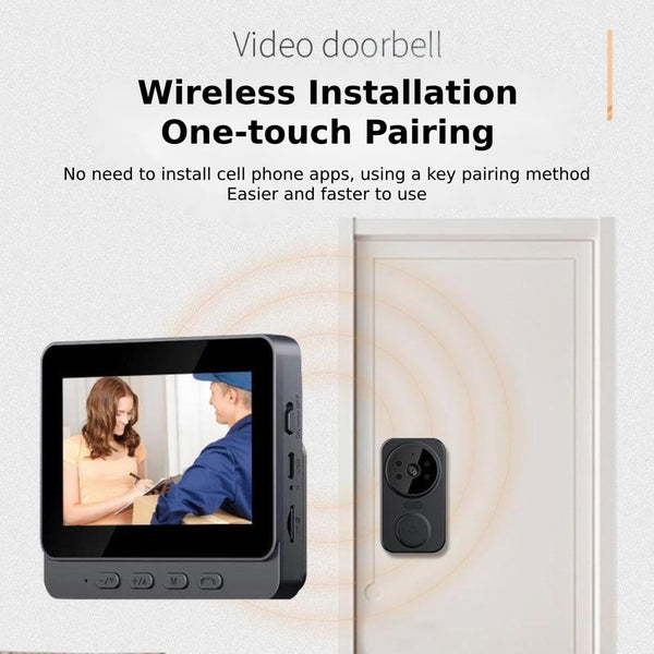 2.4G Wireless Doorbell With 4.3 Ips Screen And Night Vision Camera Smart Doorbells