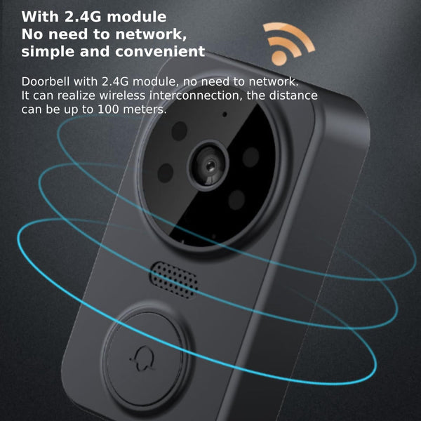 2.4G Wireless Doorbell With 4.3 Ips Screen And Night Vision Camera Smart Doorbells
