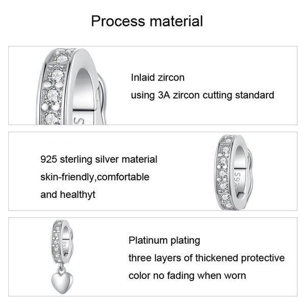 Gold & Heart Buckle Bead Parts Charms & Pendants