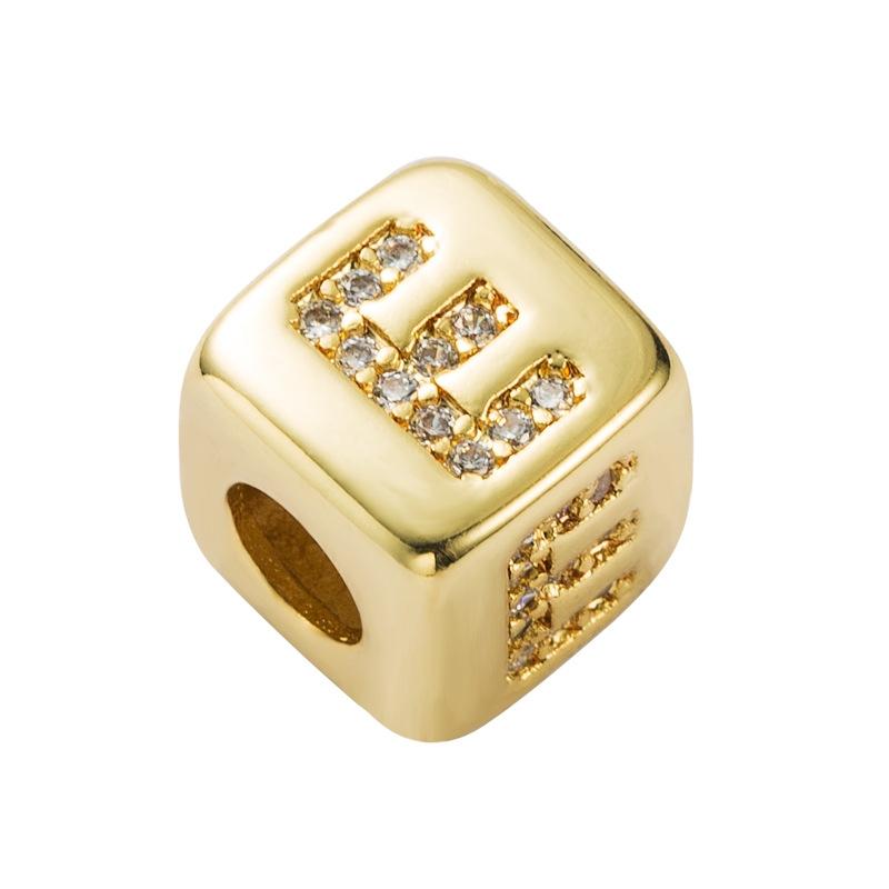 Brass Micro Inlaid Couple Red String Pull Diy Bracelet English Letter Beads Jewelry Style Charms & Pendants