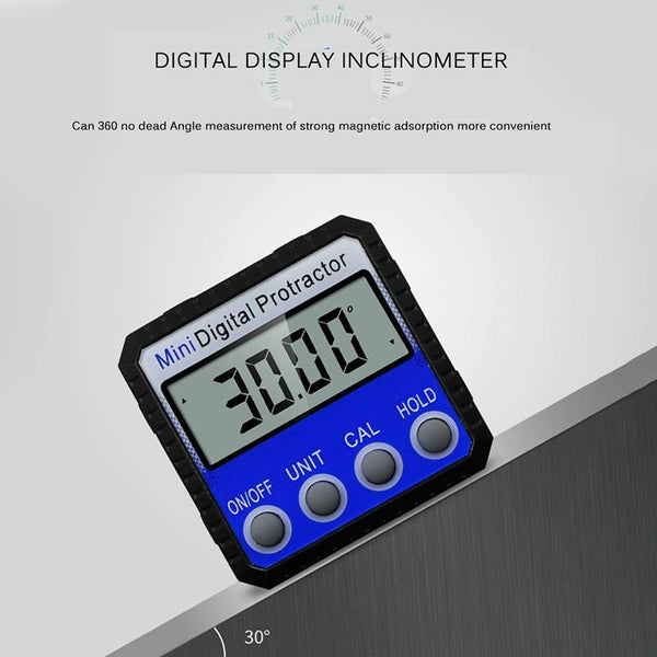 Digital Display Inclinometer With Strong Magnetic Adsorption And Multi Angle Flip Other Levels & Autolevels