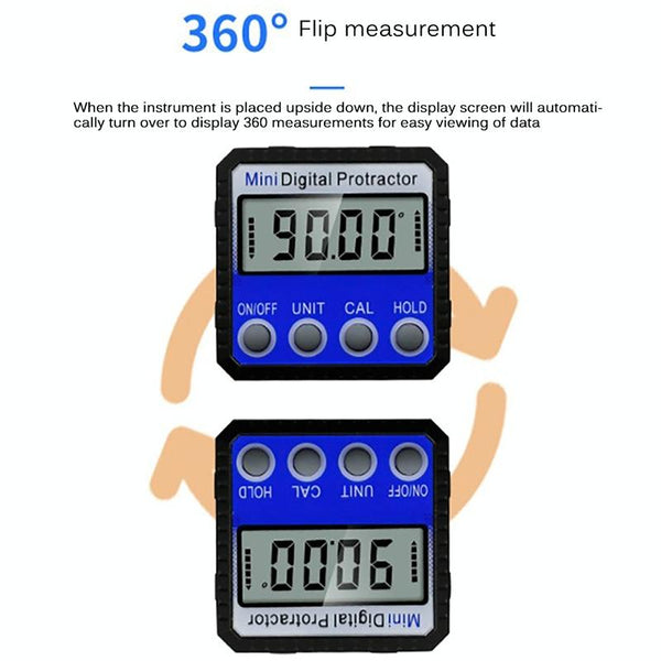 Digital Display Inclinometer With Strong Magnetic Adsorption And Multi Angle Flip Other Levels & Autolevels