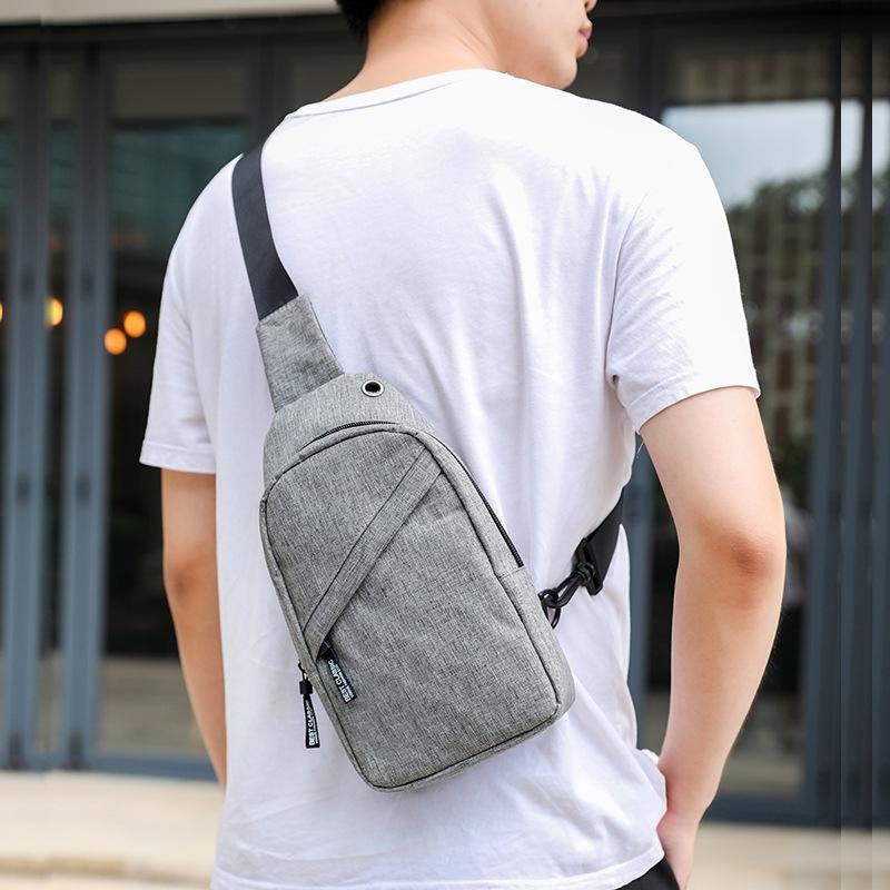 Men Oxford Cloth Chest Bag Snowflake Gray Ideal For Sports And Travel Bags