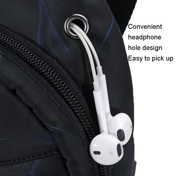 Men Oxford Cloth Chest Bag Snowflake Gray Ideal For Sports And Travel Bags