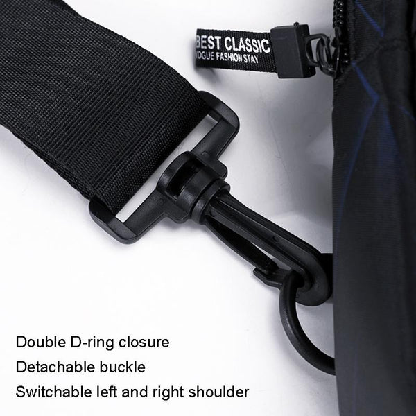 Men Oxford Cloth Chest Bag Snowflake Gray Ideal For Sports And Travel Bags