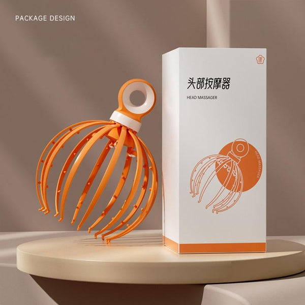 12 Claw Scalp Massager For Relaxation Yellow Massagers