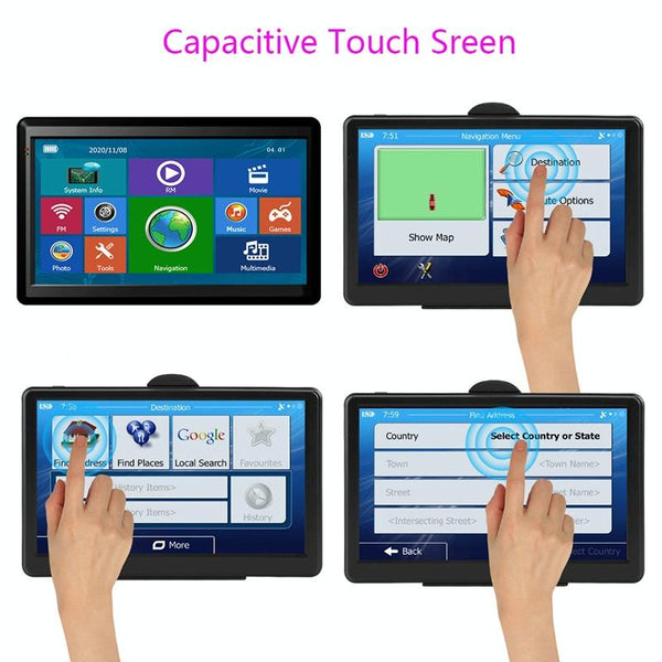 7 Inch Car Locator Technology Navigator 8G + 128M Resistive Screen Middle East Map Fm / Tf Card Support Video In Dash Units W/O Gps