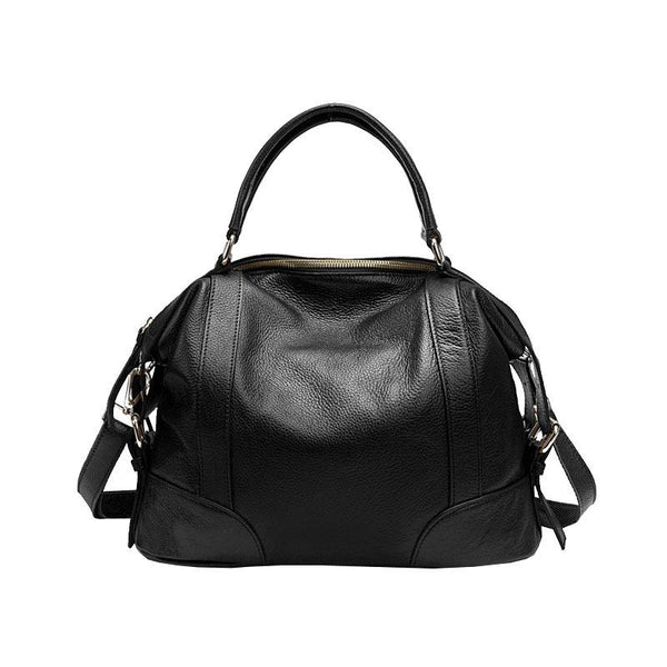 Black Single Shoulder Leather Messenger Bag For Women Women's Bags & Handbags