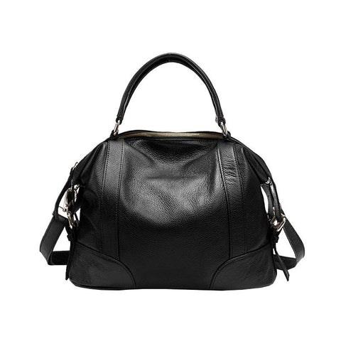 Black Single Shoulder Leather Messenger Bag For Women Women's Bags & Handbags