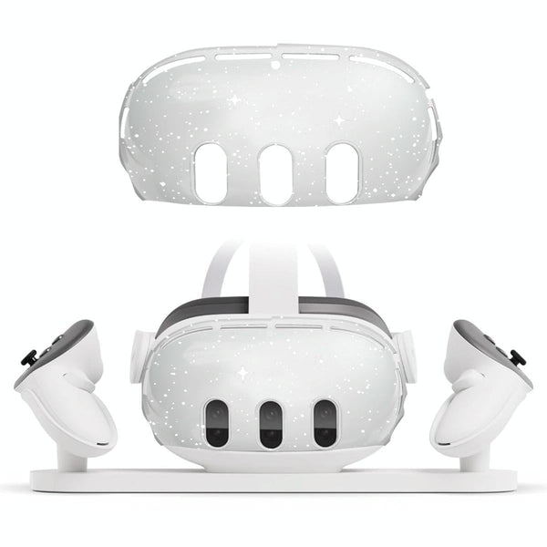 Glitter Protective Shell For Meta Quest 3 7 In 1 Single Shell Glitter Transparent Bags Skins & Travel Cases