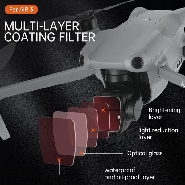 Waterproof Multi Layer Coating Filter For Dji Air 3 Cpl Camera Drone Accessories