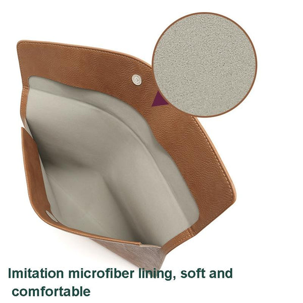 14 Inches 14 Laptop Sleeve And Power Bag Litchi Leather Dark Brown Laptop Cases & Bags