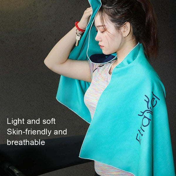 Double Sided Quick Drying Fleece Bath Towel Small Grass Green Towels & Washcloths