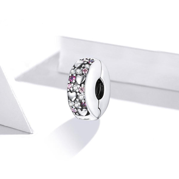 925 Sterling Silver Sparkling Love Beads For Diy Bracelets & Necklaces Charms & Pendants