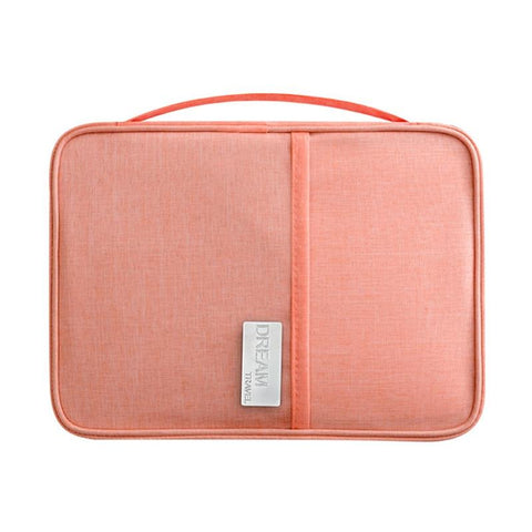 Waterproof Travel Document Bag Black Large Orange Pink Id & Document Holders