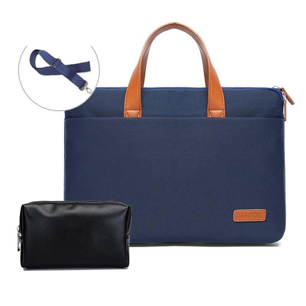 Ultra Thin Macbook Laptop Messenger Bag Dark Blue & Black 13.3 14 Inches Laptop Cases & Bags