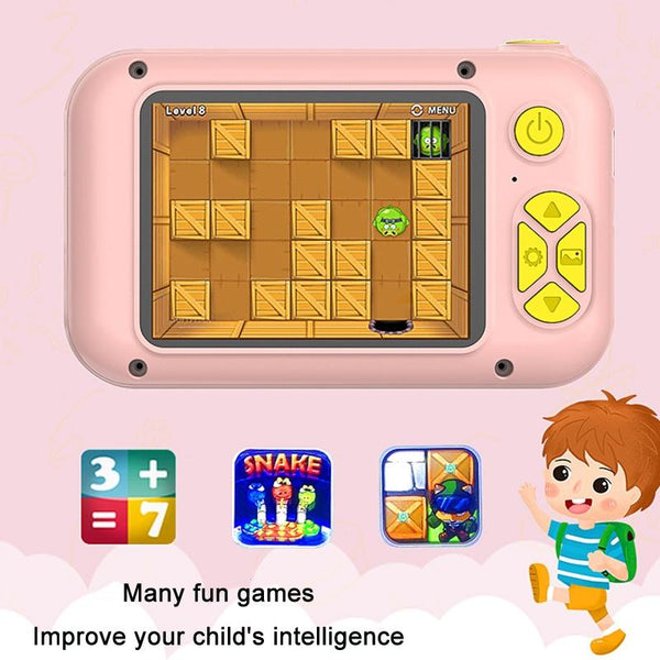 Reversible Mini Hd Child Camera With 8G Card Reader Blue Digital Cameras