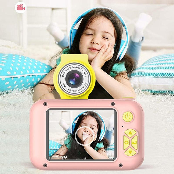 Reversible Mini Hd Child Camera With 8G Card Reader Blue Digital Cameras