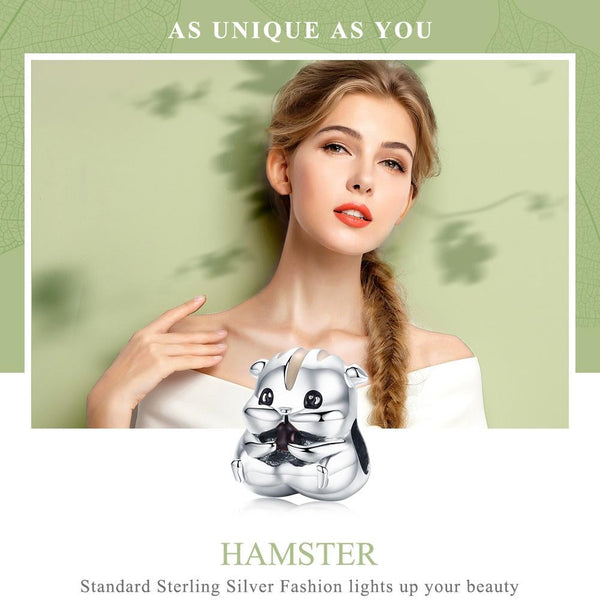 925 Sterling Silver Hamster Bead Bracelet & Necklace Set Bracelets