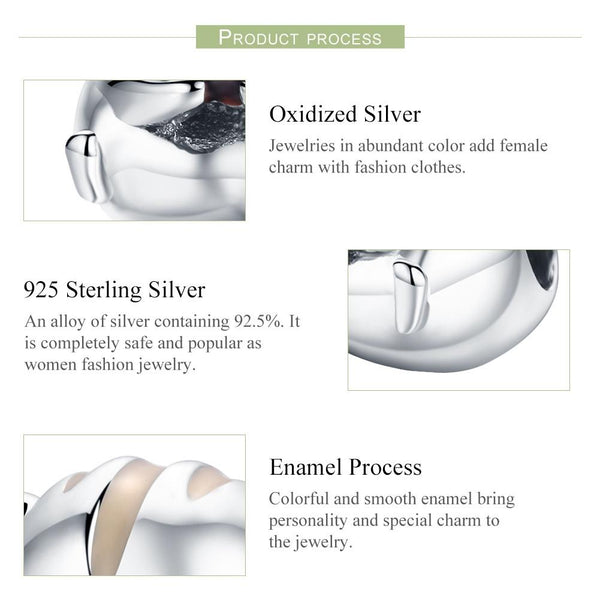 925 Sterling Silver Hamster Bead Bracelet & Necklace Set Bracelets