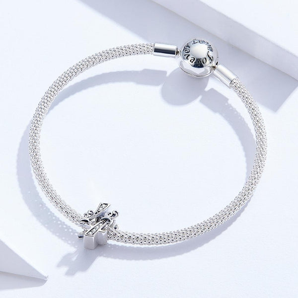 925 Sterling Silver Relief Number Series 0 Beads For Diy Bracelets And Necklaces Style 4 Charms & Pendants